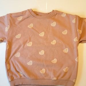 Zara toddler heart sweatshirt